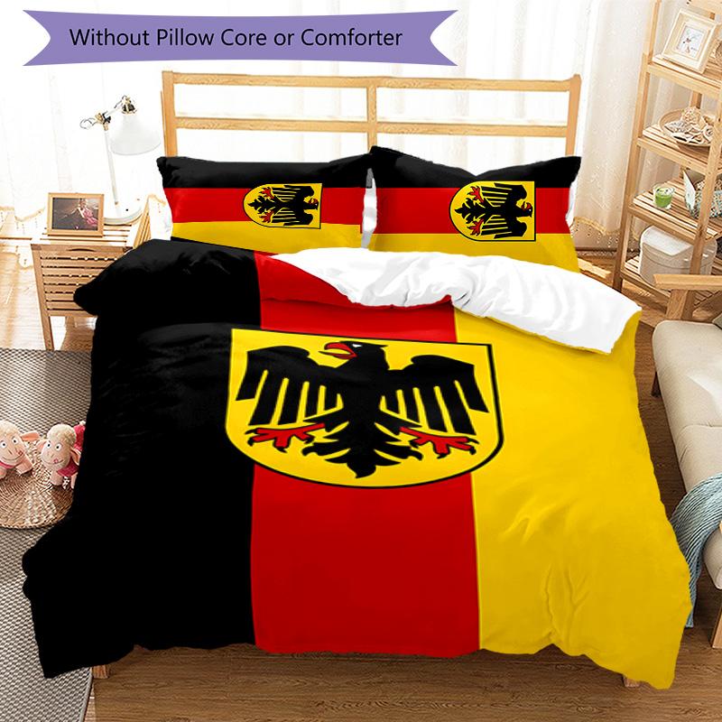 3pcs DFB Design Cover Set - HD Printed Bedding with 1 Cover and 2 Pillowcases - Perfect for Home and Dorm Decor