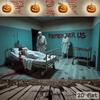 One Halloween party banner - Horror Hospital theme with skull nurses, bloodstains, and the words "REMEMBER US"zyc