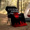 1pc Chicago Bulls Theme Blanket - Digital Print, Polyester, Cozy for All Seasons, Perfect for Outdoor, and Travel