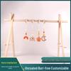 Kids' Fitness Rack Decor: Cotton Thread Rainbow, Stars, Wooden Moon, & Elephant Hanging Set