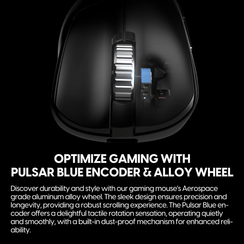 Pulsar Gaming Gears Xlite V3 eS Medium Wireless Gaming Mouse Ultra Light 65g 1ms 26000 DPI Optical Sensor PAW3395