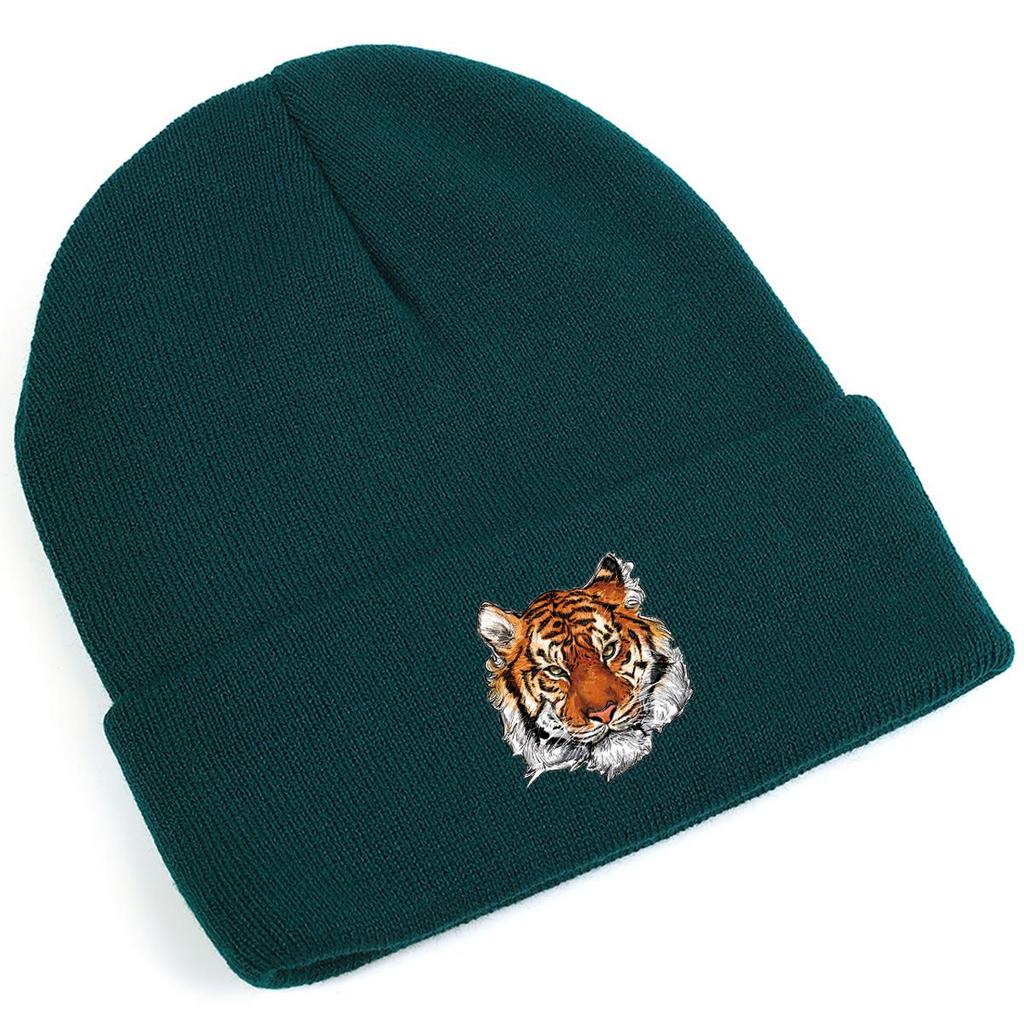 Realistic Tiger Knit Hat, Cozy Windproof Warm Elastic Beanie, Perfect For Cold Weather