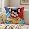 Cartoon TThe Mighty Mouse Playhouse Cushion Cover Pillowcase Antidustmite living Room Sofa Decor Cushion Room