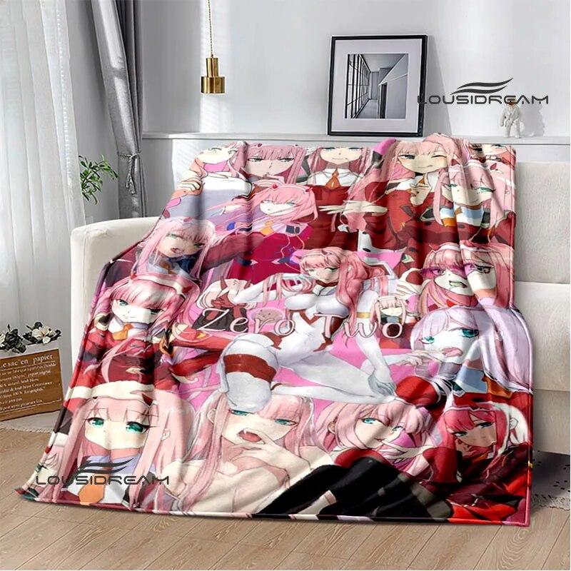 Одеяло «ДАРЛИНГ во Франксе» с героями мультфильмов, фланелевое теплое одеяло, мягкое и удобное одеяло, одеяло для пикника, подкладка для кровати, подарок на день рождения