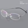 Прямоугольные очки для пожилых людей Сверхлегкие безободковые очки из титана с памятью Очки для чтения