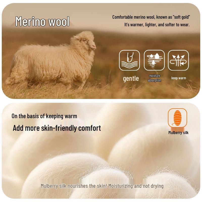 Men's Wool Air Layer Sporty Raglan T-Shirt - Warm Korean Style Cold-Proof Base Layer