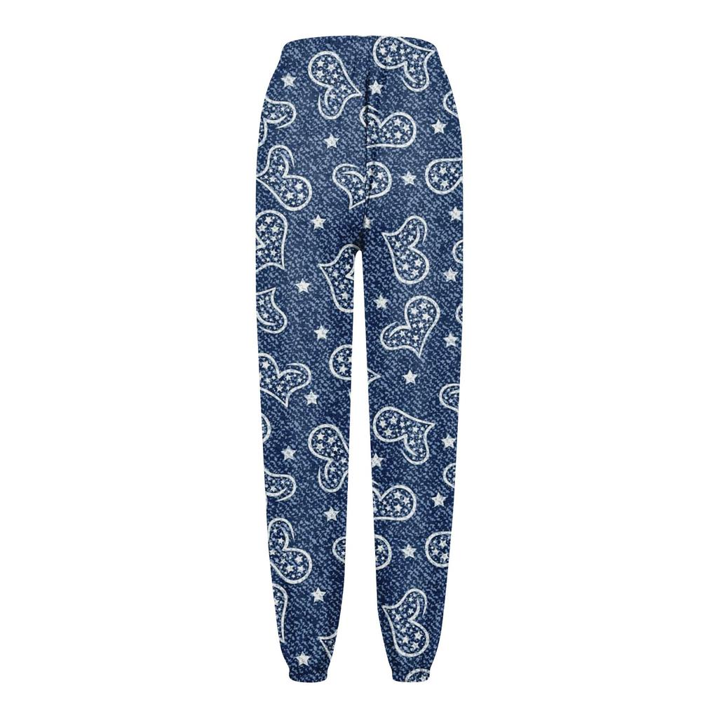 Женские повседневные модные спортивные штаны с имитацией джинсовой ткани и повседневные брюки