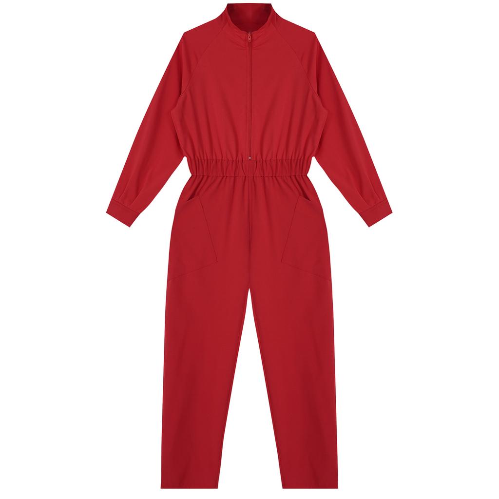 Детский комбинезон для мальчиков и девочек с длинным рукавом и молнией спереди, костюм механика на Хэллоуин, нарядная вечеринка