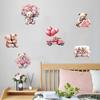 6 шт. наклейки на стену ко Дню Святого Валентина, милый медведь, роза, воздушные шары, романтическая наклейка на стену, украшение для спальни, гостиной