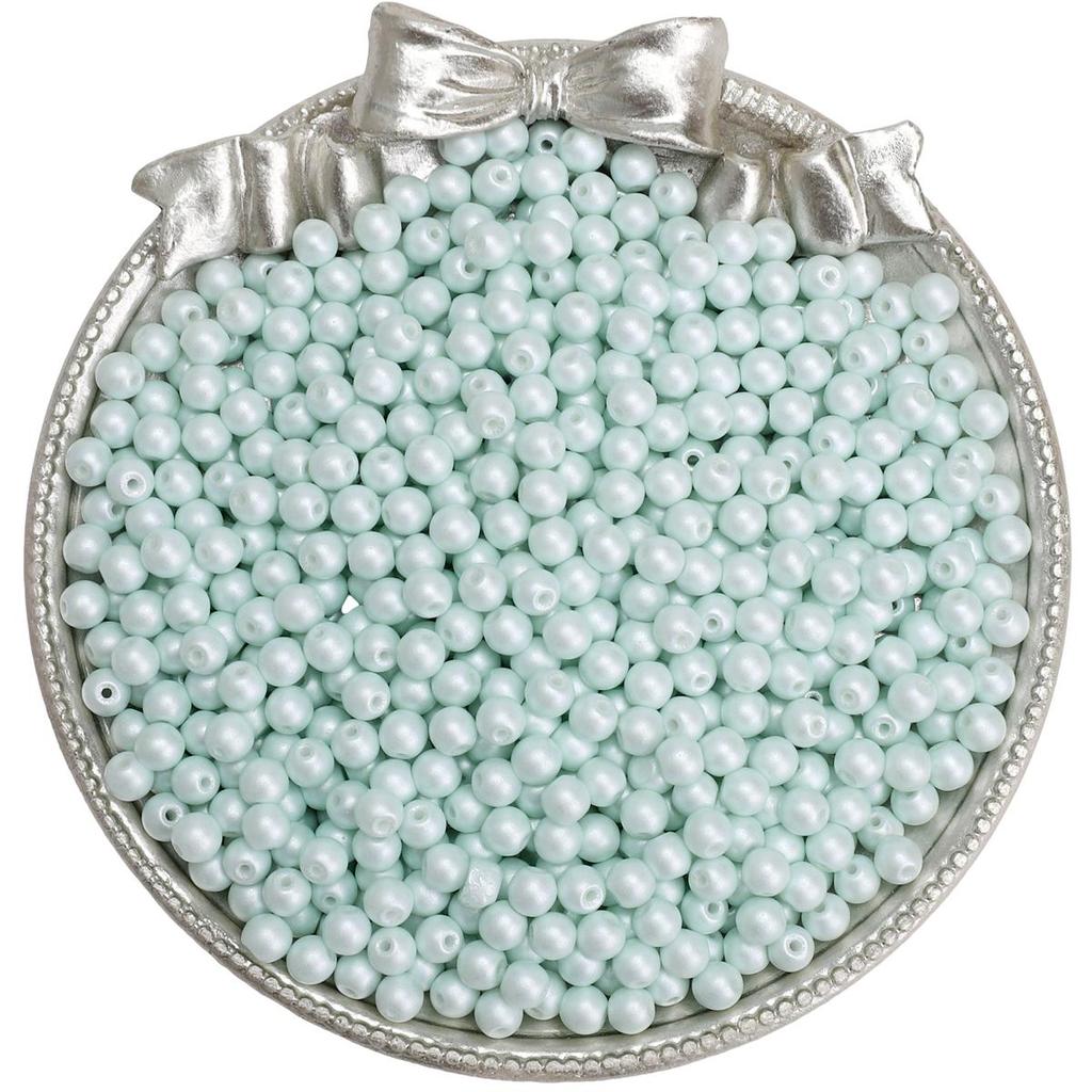 Разноцветные чешские стеклянные бусины для изготовления украшений - 100 круглых шт.