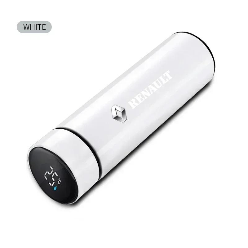 2026 Hot For Renault Interior Stickers 500ML Stainless Steel Intelligent Temperature Display LED Thermos Cup For Renault Fluence