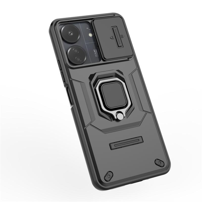 Для Xiaomi Redmi 13C 4G чехол слайдер камера магнитный держатель кольцо бронированный чехол для телефона для Xiaomi Redmi 13C 13 C Redmi13C 5G задняя крышка