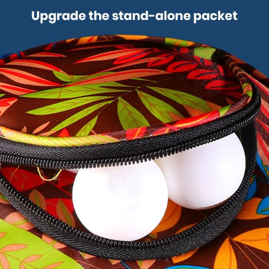 Сумка для настольной теннисной ракетки Изысканный узор Застежка-молния Защита от царапин Пыленепроницаемая с карманом Защитная сумка для пинг-понговой ракетки из ткани Оксфорд