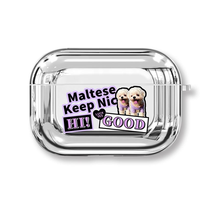 Зеркальный чехол Zhitai Apple 15 «три в одном» для iPhone 14 с гальваническим покрытием для наушников AirPods 2/3.