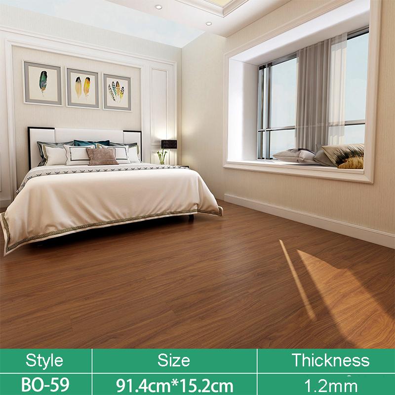 Wood Grain Floor Stickers 3D Wall Sticker PVC Waterproof Self-Adhesive Wallpaper Kitchen Living Room Home Floor Decor