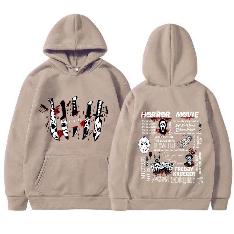 Friends Knife Horror Movie Halloween Hoodies Causal Unisex Hoodies