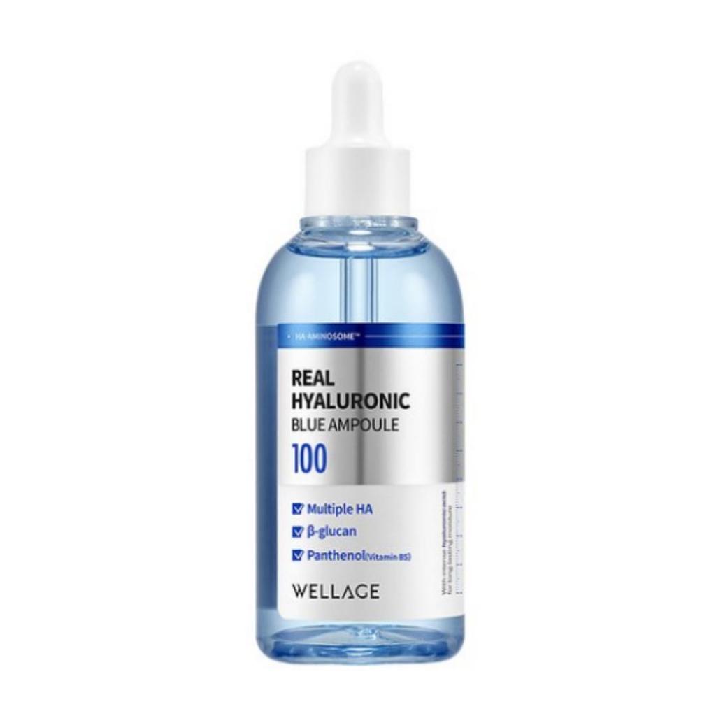 WELLAGE Real Hyaluronic Blue Ampoule, 1pc, 100ml