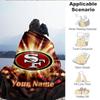 1PC Custom Name Blanket San Francisco football Flannel blankets Patterns Throw Blanket All-Season Soft Gift for Couch, Bed, Camping, Birthday gifts