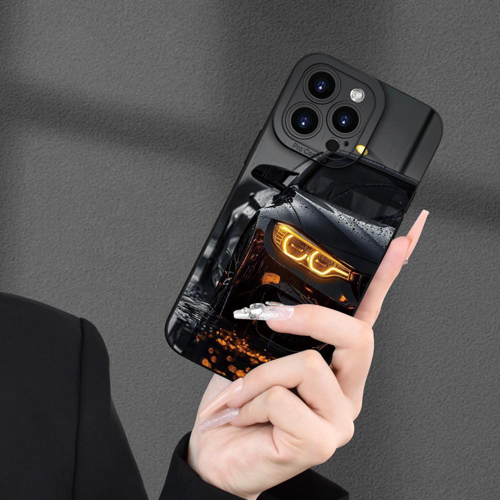 Красивый и классный чехол для телефона с рисунком автомобиля, подходит для iPhone 17 16 15 14 13 12 11 Pro/Max/Plus, противоударный и защищающий от падений