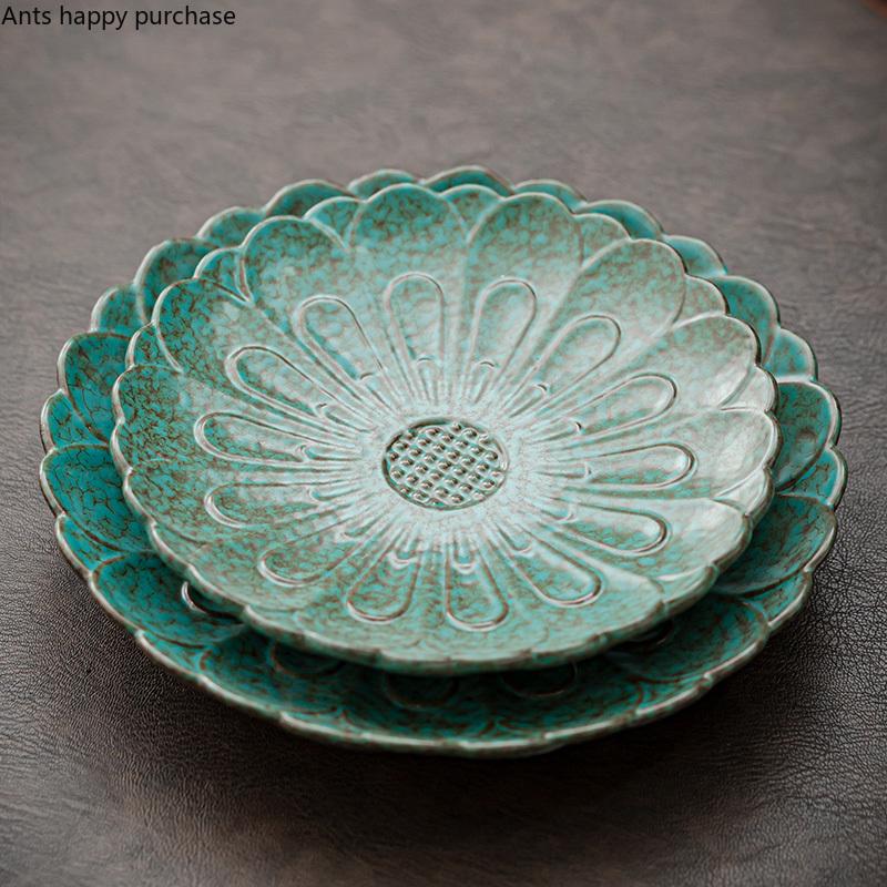 Керамическая тарелка на высоких ножках, форма для торта, тарелка для десерта, поднос для напитков, фруктовая чаша, подставка для торта, поднос для закусок, декоративные тарелки, подставка для дисплея