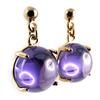 [F1322] - Gold Plated 'Hypnose' Amethyst Earrings
