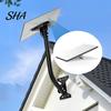 Anti-corrosion Solar Bracket Terminal Plate Bracket, Roof Installation Weather Resistant High-Strength Carbon Steel Adjustable Panel Side Wall