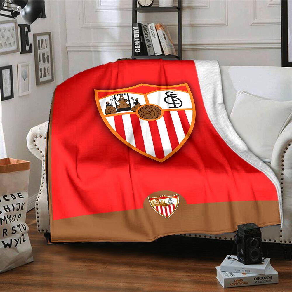 1pc Blanket - Seville logo Print Design,Lightweight Blanket for Sofa,Bed- Soft &Warm,Gift for All Seasons