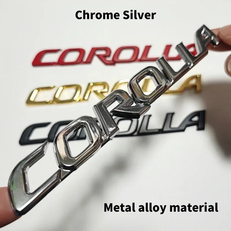 FAJC5 3D Metal Toyota Corolla Emblem Badge For Toyota Corolla Cross Rear Trunk logo Car Stickers Accessory