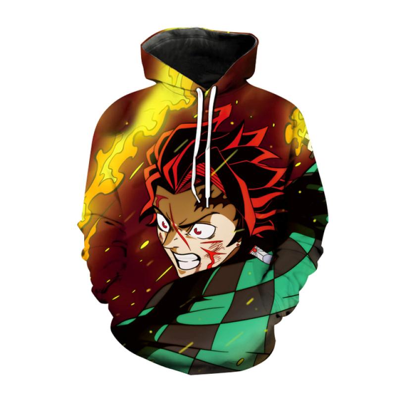 Новые толстовки с капюшоном в стиле аниме Demon Slayer Kimetsu no Yaiba, толстовка с капюшоном с 3D принтом для мужчин и женщин, модная толстовка с капюшоном в стиле хип-хоп, пуловер унисекс, пальто