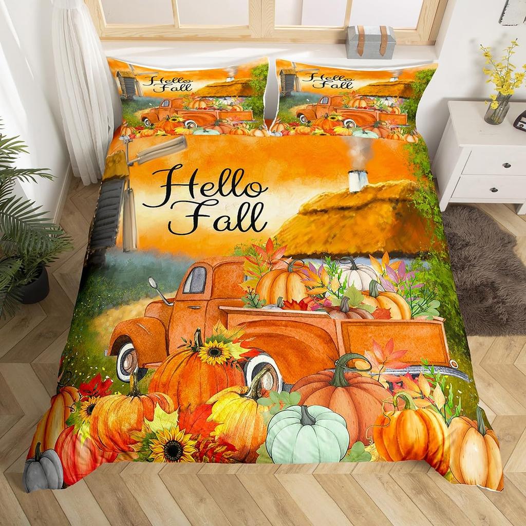 Harvest Duvet Cover Sets For Kids Teens Queen King Size Quilt Covers Lightweight Down 2 Pillowcases 1 Duvet Cover No Comforter