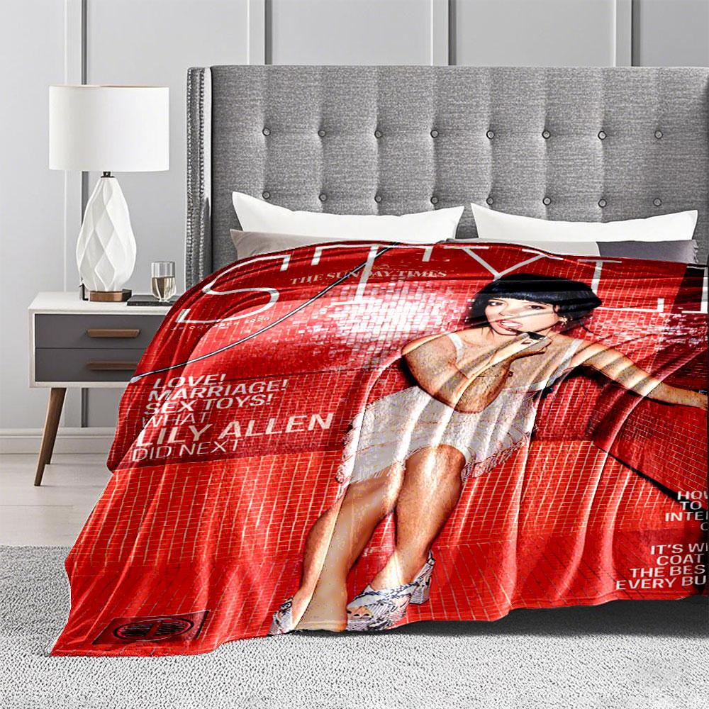 Red Mosaic Style Photo Blanket for all seasons blanket lunch break throw gift
