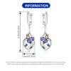 Серьги Orstarry из серебра S925 Изысканная синяя бабочка Цветок фиолетовый ирис Серьги для женщин Подарок на день рождения Серебряные украшения