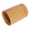 Cylinder Desktop Bamboo Storage Container  Bathroom Toothbrush Cosmetic Brush Organizing