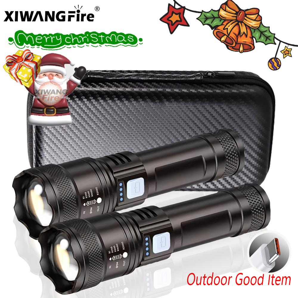 High Power LED Flashlight - USB Rechargeable, Zoomable Waterproof Multi-Mode Torch Light for Camping, Hiking, Emergency & Outdoo