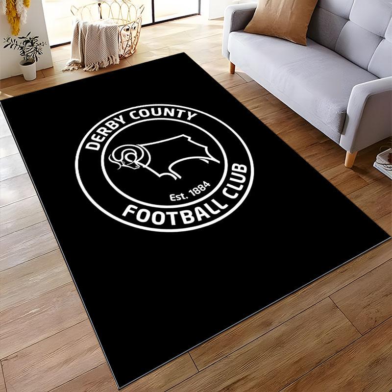 Derby County FC Logo Carpet suitable as a non-slip mat for the living room or bedroom sofa