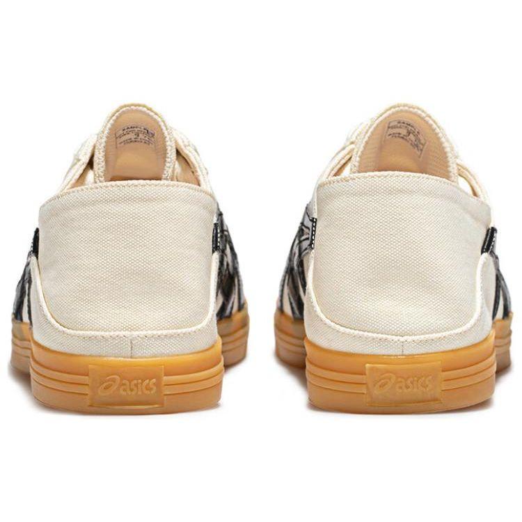 Asics Аарон Удобные Универсальные Низкие Кеды для Скейтбординга Унисекс Кроссовки Молочно-Белый Черный 1203A556-750