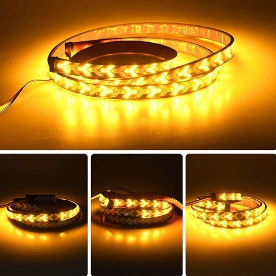 Светодиодная лента заднего фонаря Гибкая водонепроницаемая светодиодная лента для задней двери с указателем поворота, стоп-сигналом, последовательными янтарными и красными огнями для грузовиков, прицепов