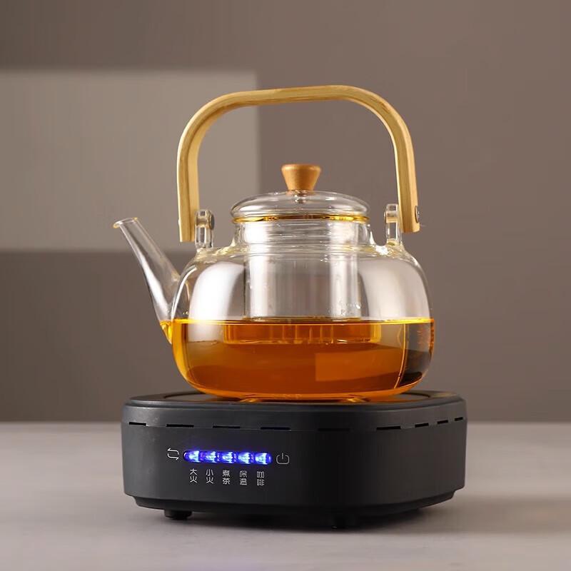 Kesh Mini Electric Ceramic Tea Stove with Touch Control and 1.0L Dual-Use Glass Kettle CN plug (adapter included)