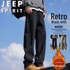 JEEP SPIRIT Мужские зимние джинсы свободного кроя с прямой штаниной и подкладкой