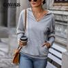Spring and Autumn Women's Sweatshirt Fashion Comfortable Casual Long Sleeve Hooded Sweatshirt