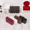 Dollhouse Furniture Mini Suitcase Vintage Wood Box Miniature Portable Trunk Doll Leather Luggage