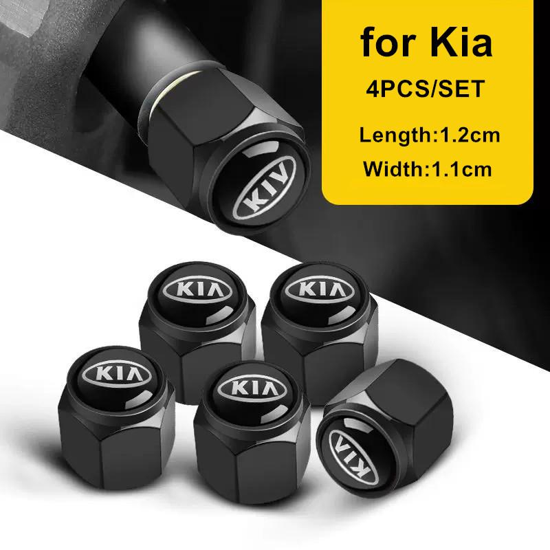 AABIW1 4pcs Car Wheel Tire Valve Caps Stem Case Covers For KIA K3 K5 Sorento Sportage R GT Cerato Accessories Car Stickers