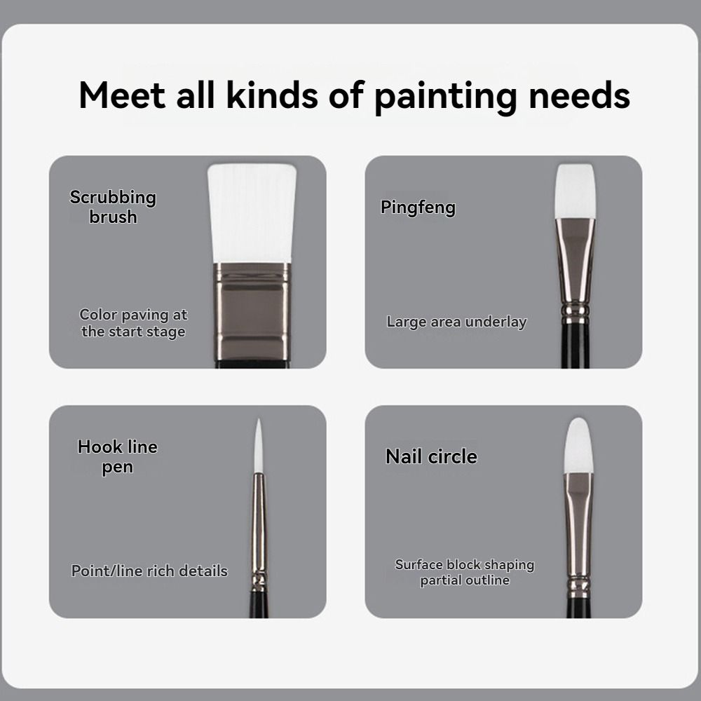 9 шт./набор кистей для рисования акварелью с деревянной ручкой для художников, студентов и мастеров