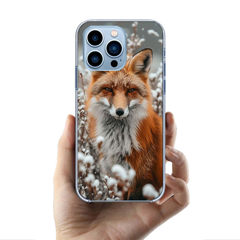 The Red Fox in Winter Ice and Snow Cases Phone Case For Iphone 17E 16E 17 Air 16 Pro Max 15 Pro 14 Plus 11 13 12 Mini Cover Case