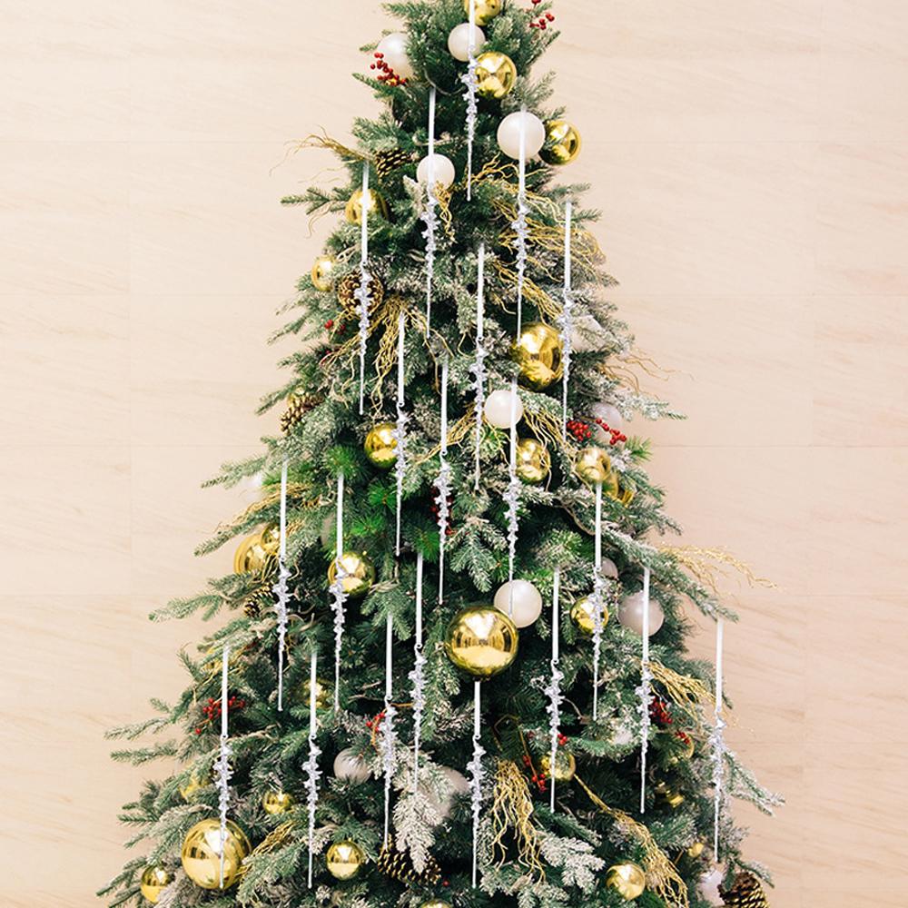 5pcs Threaded Ice Cone Pendant Christmas Acrylic Simulated Ice Bar Decoration Atmosphere Arrangement Ice Cones And Ice Bars