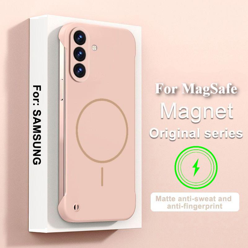 Оригинальный Ультратонкий Чехол-Бампер Для Magsafe Для Samsung A57 A37 A17 A56 A36 A26 A16 A55 A35 A15 A05 A54 A53 A34 Матовый Чехол