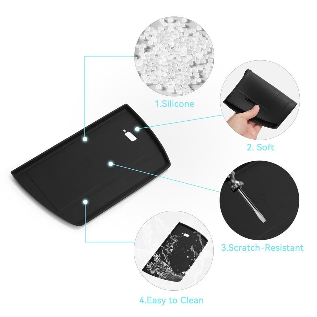 For Subaru Forester 2025 Car Anti-Slip Pad Silicone Center Console Wireless Charger Interior Accessories Black