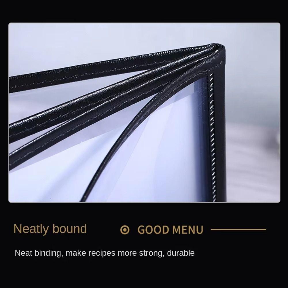 PVC Recipe Book Cover Transparent Menu Paper Holder Waterproof a4 Document Holder DIY Menu Making