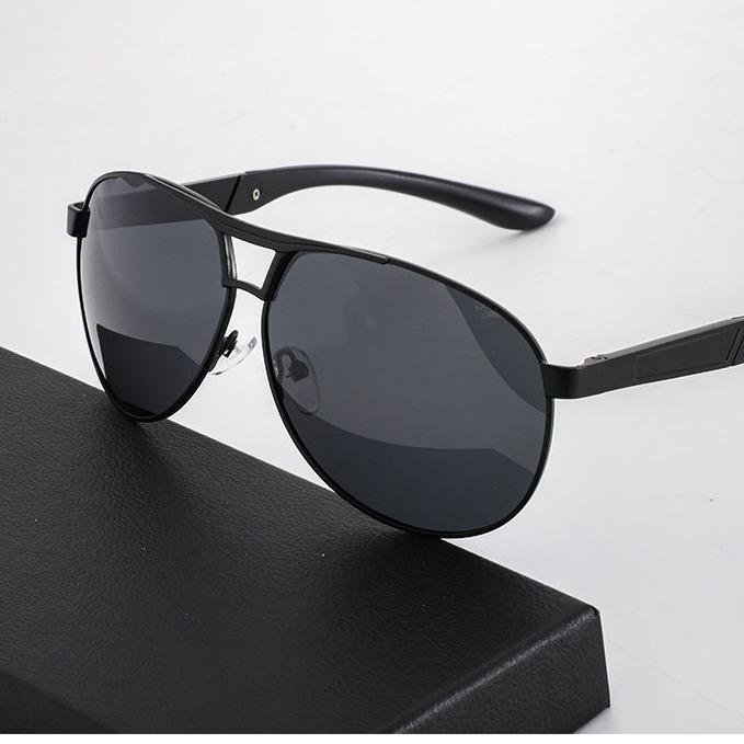 Солнцезащитные очки с металлической поляризацией, очки-жабы для путешествий на открытом воздухе, мужские солнцезащитные очки для вождения, очки в большой оправе в стиле ретро.