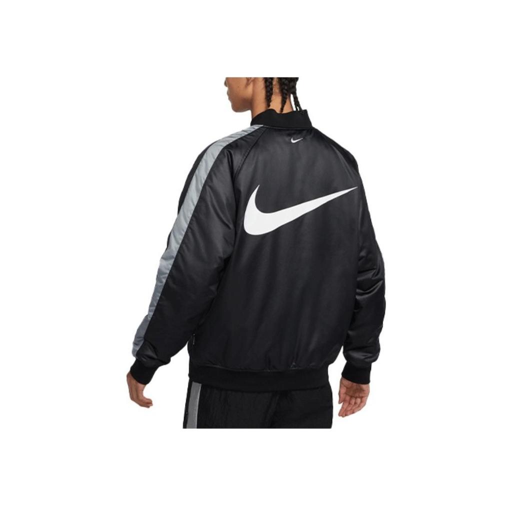 Nike Reversible Casual Swoosh Cotton Jacket Men Outerwear Black DO2889-010